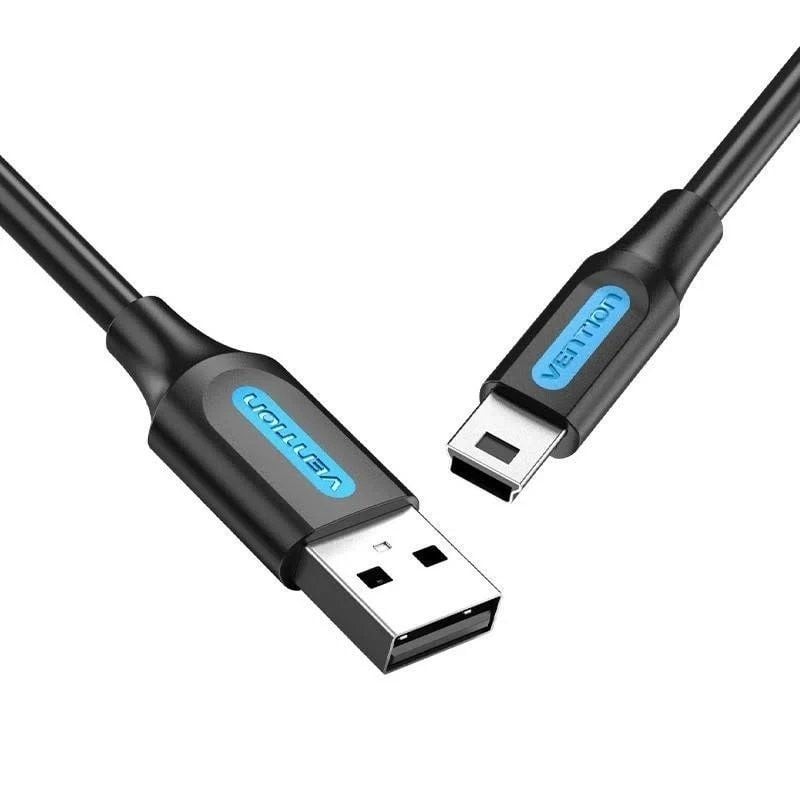 Cable USB 2.0 Vention COMBF/ USB Macho - MiniUSB Macho/ 480Mbps/ 1m/ Negro