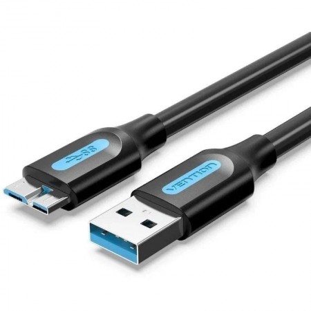 Cable USB 3.0 Vention COPBH/ USB Macho - MicroUSB Macho/ 5Gbps/ 2m/ Negro