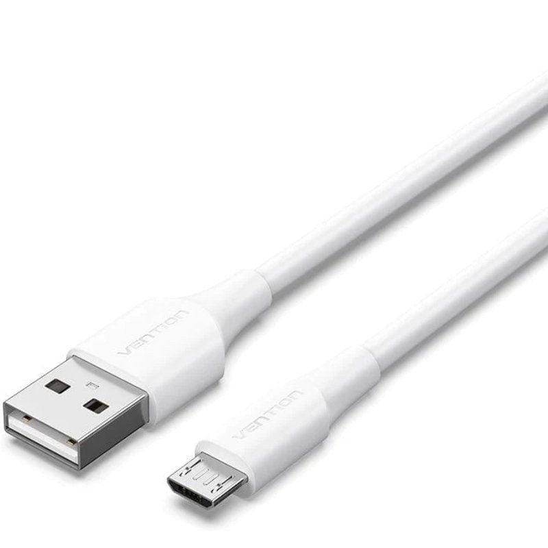 Cable USB 2.0 Vention CTIWH/ USB Macho - MicroUSB Macho/ 480Mbps/ 2m/ Blanco