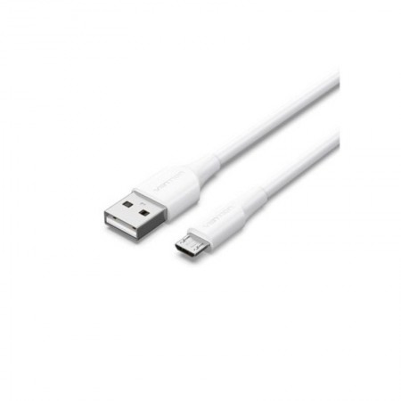 Cable USB 2.0 Vention CTIWF/ USB Macho - MicroUSB Macho/ Hasta 60W/ 480Mbps/ 1m/ Blanco