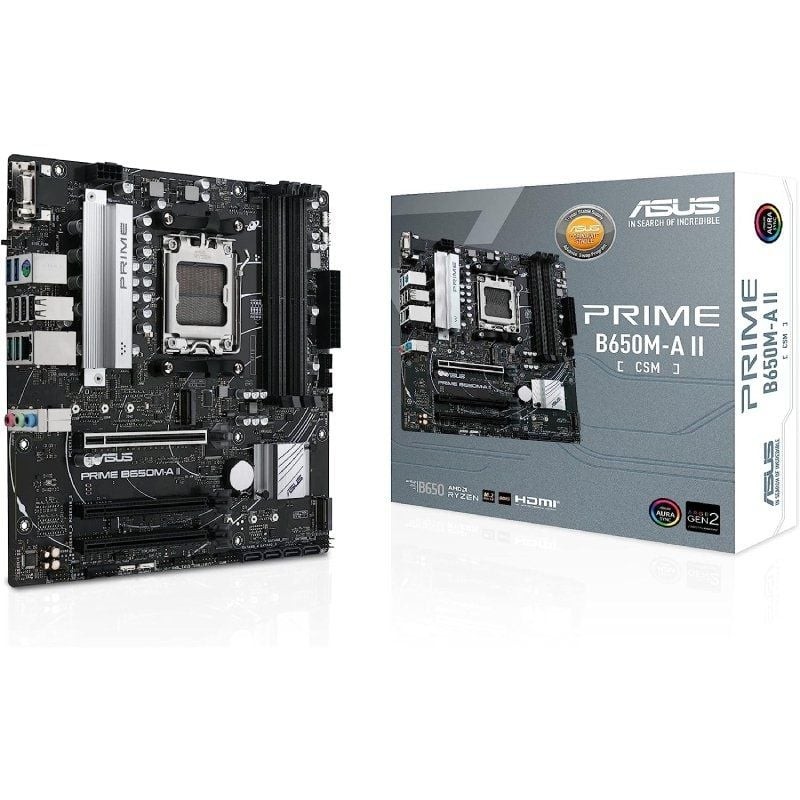 Placa Base Asus Prime B650M-A II-CSM/ Socket AM5/ DDR5/ PCIe 5.0/ Micro ATX