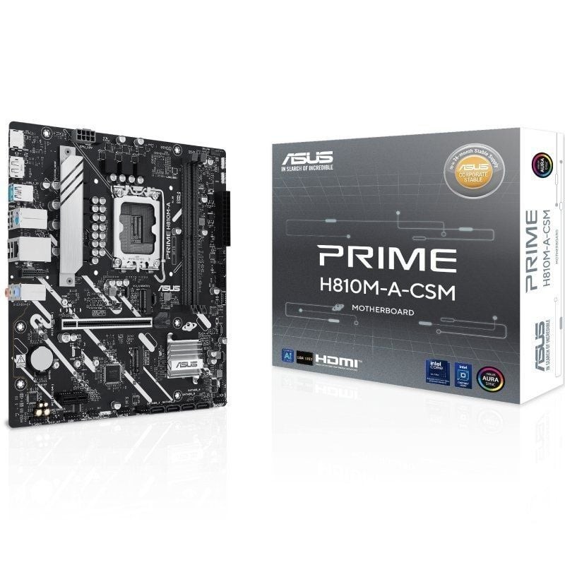 Placa Base Asus Prime H810M-A-CSM Socket 1851/ DDR5/ PCIe 4.0/ Micro ATX