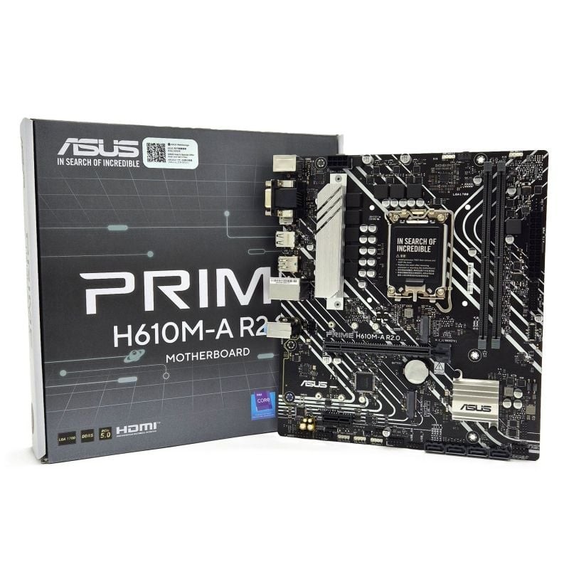 Placa Base Asus Prime H610M-A R2.0/ Socket 1700/ DDR5/ PCIe 4.0/ Micro ATX