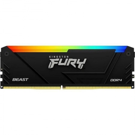 Memoria RAM Kingston FURY Beast RGB 32GB/ DDR4/ 3200MHz/ 1.35V/ CL16/ DIMM