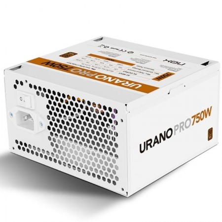 Fuente de Alimentación Nox Hummer Urano Pro White/ 750W/ Ventilador 12cm/ 80 Plus Bronze/ Blanca