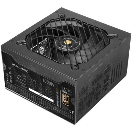 Fuente de Alimentación Mars Gaming MPB1000PSI/ 1000W/ Ventilador 14cm/ ATX 3.1/ PCIe 5.1/ 80 Plus Gold