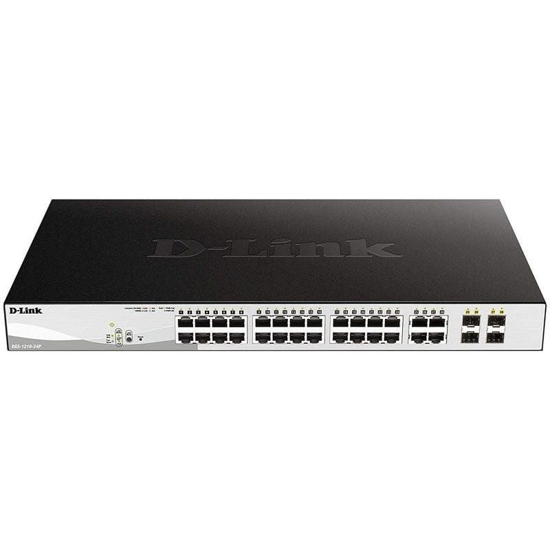 Switch Gestionable D-Link DGS-1210-24P 24 Puertos/ RJ-45 10/100/1000/ PoE/ SFP