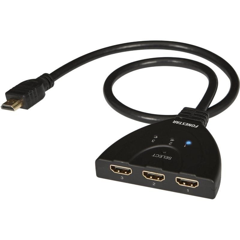 Switch HDMI 3 en 1 Fonestar FO-513/ 3xHDMI