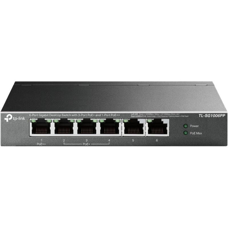 Switch TP-Link TL-SG1006PP 6 Puertos/ RJ-45 10/100/1000/ PoE++