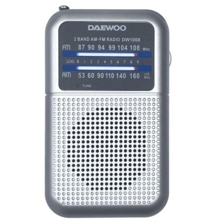 Radio Portátil Daewoo DW1008/ Plata
