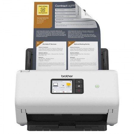 Escáner Documental Brother ADS-4550W con Alimentador de Documentos ADF/ Doble cara