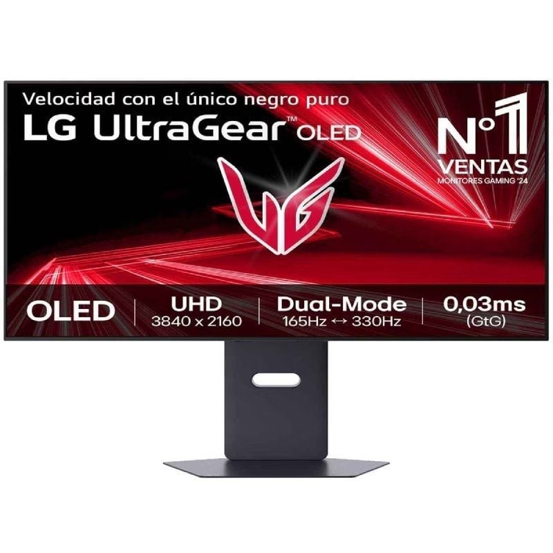 Monitor Gaming Ultrapanorámico LG UltraGear 32GX850A-B 32'/ 4K/ 0.03ms/ 330Hz/ OLED/ Regulable en Altura/ Negro