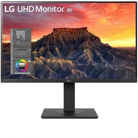 Monitor Profesional LG 27BQ65UB-B 27'/ 4K/ Multimedia/ Regulable en altura/ Negro