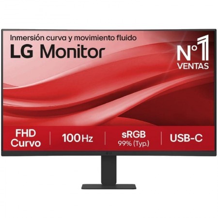 Monitor Curvo LG 27U421A-B 27'/ Full HD/ Negro