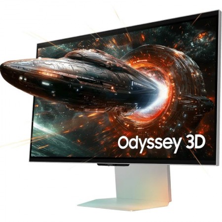 Monitor Gaming Samsung Odyssey 3D G90XF S27FG904XU 27'/ 4K/ 1ms/ 165Hz/ 3D/ Multimedia/ Regulable en altura/ Plata