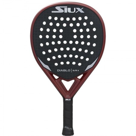 Pala de Pádel Siux Diablo Elite 4/ Negro y Rojo