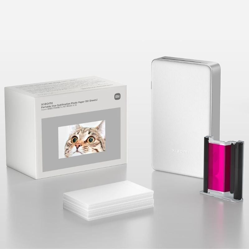 Papel Fotográfico para Sublimación Xiaomi Portable Dye-Sublimation Photo Paper/ 5 x 7.6cm/ 50 Hojas