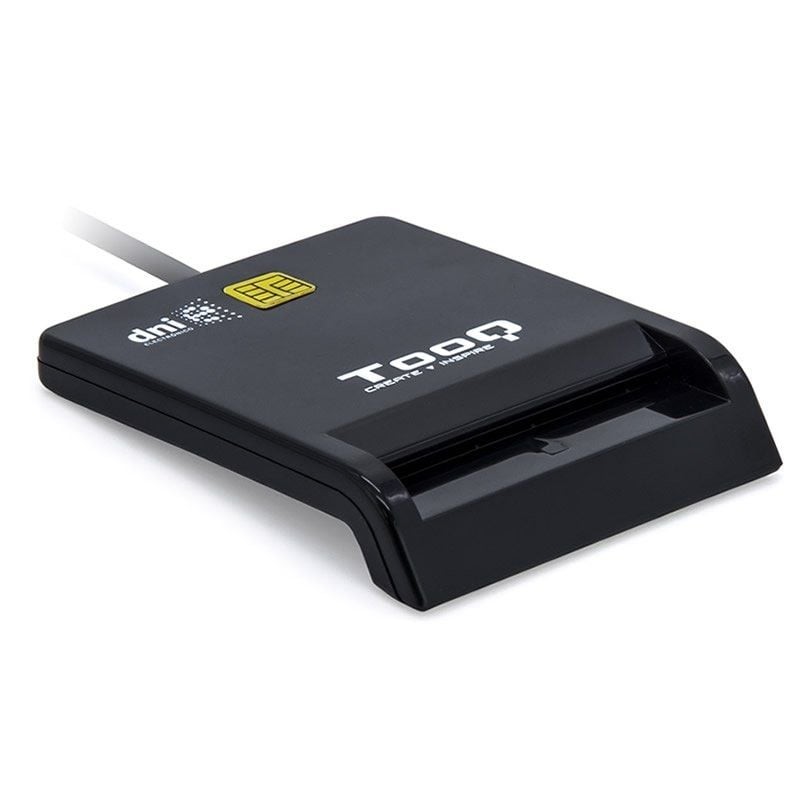 Lector de DNI TooQ TQR-210B/ USB 2.0/ Negro