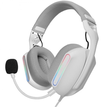 Auriculares Gaming con Micrófono Mars Gaming MH-PRO/ Jack 3.5/ USB/ Blancos