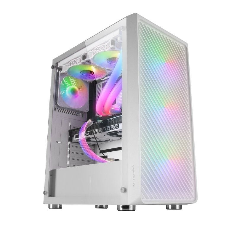 Caja Gaming Semitorre Mars Gaming MC-F/ Blanca