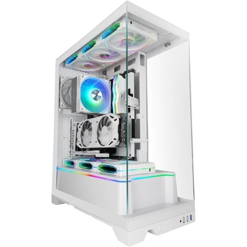 Caja Gaming Semitorre Mars Gaming MC-PRISMA/ Blanca