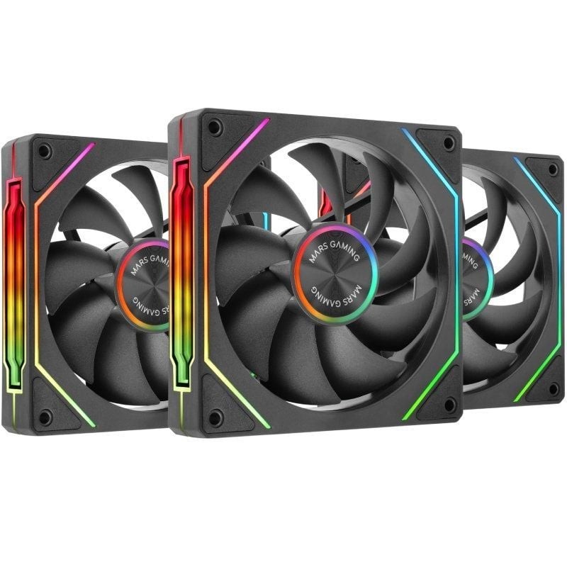 Pack 3 Ventiladores Mars Gaming MF-LINKFINITYKIT2/ 12cm/ ARGB