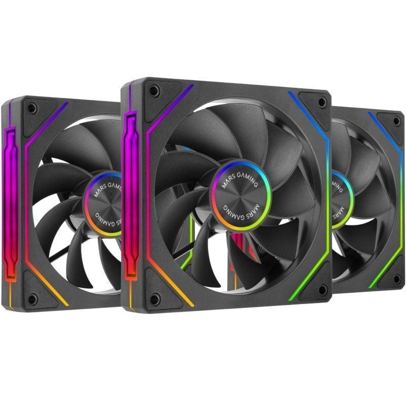 Pack 3 Ventiladores Invertidos Mars Gaming MF-LINKFINITYKIT2R/ 12cm/ ARGB