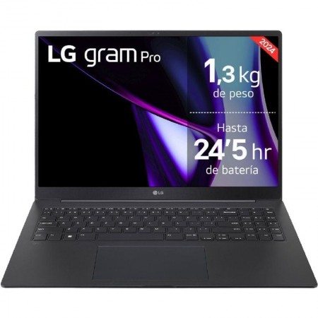 Portátil LG Gram Pro 16ZD90SP-A.AX78B Intel Core Ultra 7-155H/ 32GB/ 1TB SSD/ GeForce RTX 3050/ 16'/ Sin Sistema Operativo