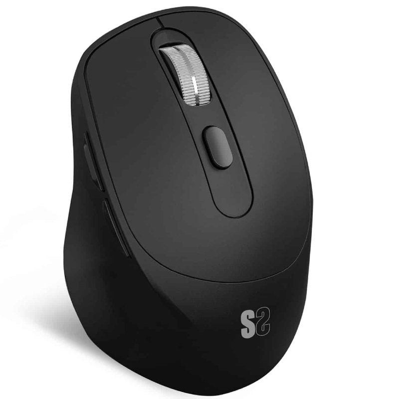 Ratón Ergonómico Inalámbrico Subblim Comfort Ergo Dual Battery/ Batería recargable/ Hasta 2400 DPI/ Negro