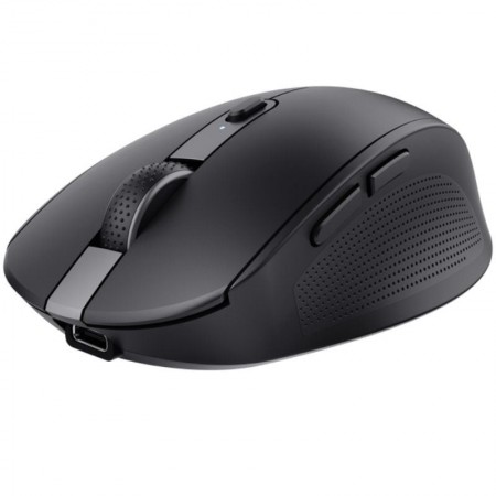 Ratón Inalámbrico Trust Ozaa Compact Wireless/ Batería recargable/ Hasta 3200 DPI/ Negro