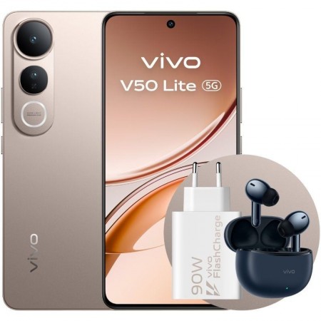 Smartphone Vivo V50 Lite 8GB/ 256GB/ 6.77'/ 5G/ Oro Titanio