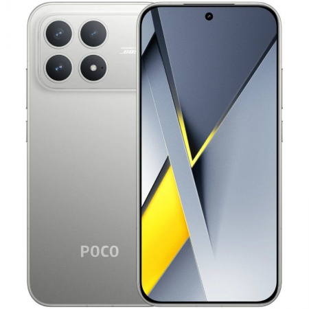 Smartphone Xiaomi POCO F8 Pro 12GB/ 256GB/ 6.59'/ 5G/ Titanio Plateado