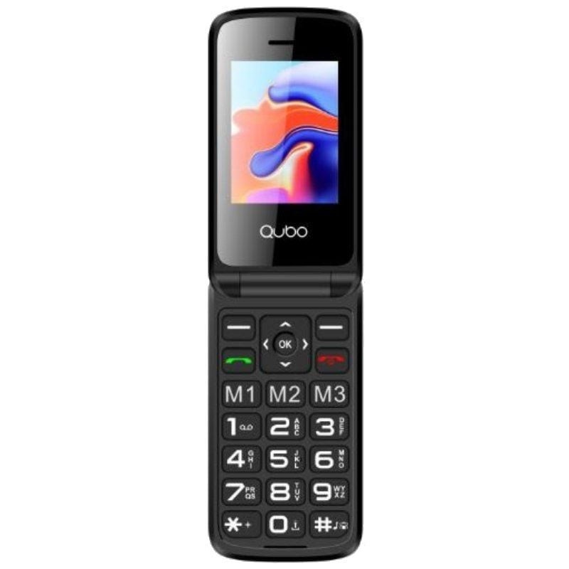 Teléfono Móvil Qubo X-247 4G para Personas Mayores/ Negro