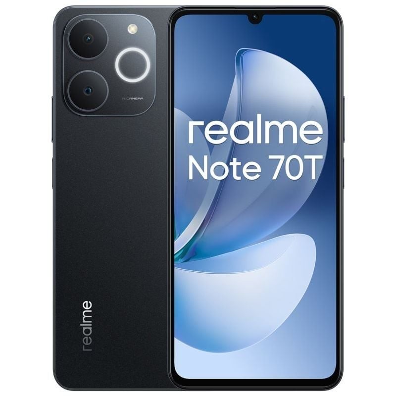 Smartphone Realme Note 70T 4GB/ 256GB/ 6.74'/ Negro Obsidiana