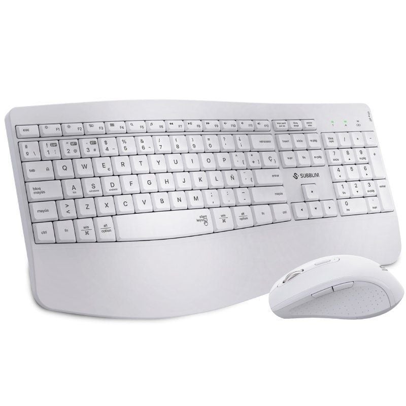 Teclado y Ratón Inalámbrico Subblim Combo Dual Office Prowave/ Blanco