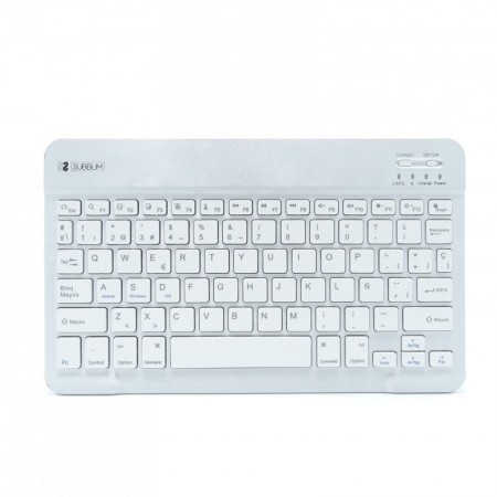 Teclado Compacto Inalámbrico Subblim Smart/ Plata