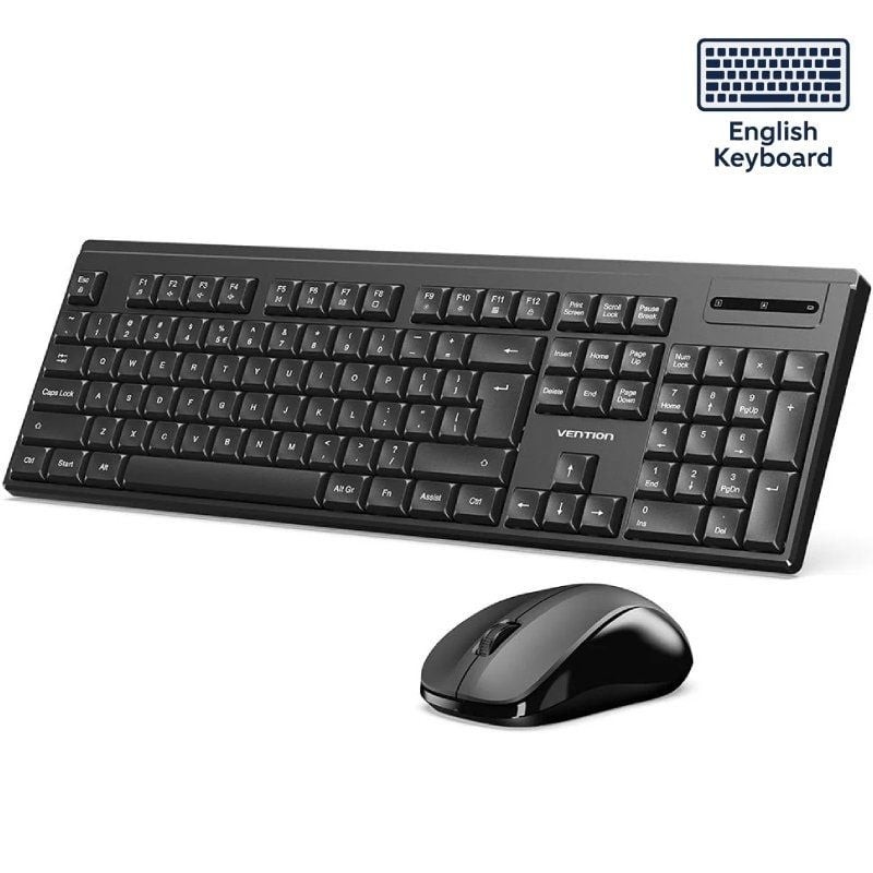 Teclado y Ratón Inalámbricos Vention Combo KTZB0-EN/ Inglés