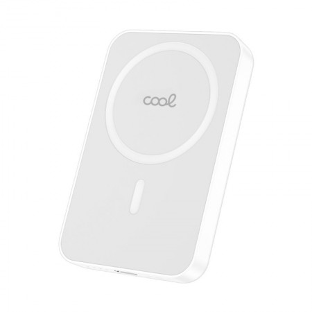 Bateria Externa Universal MAGNÉTICA Power Bank Qi 5000 mAh COOL Blanco