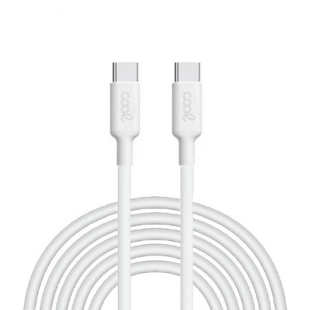 Cable USB Compatible COOL Universal TIPO-C a TIPO-C (3 metros) Blanco 3 Amp