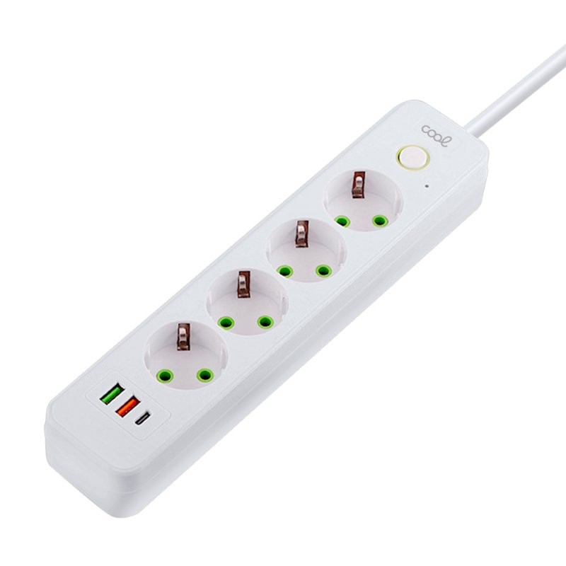 Cargador Universal Multipuerto COOL (Regleta 7 Puertos) Blanco