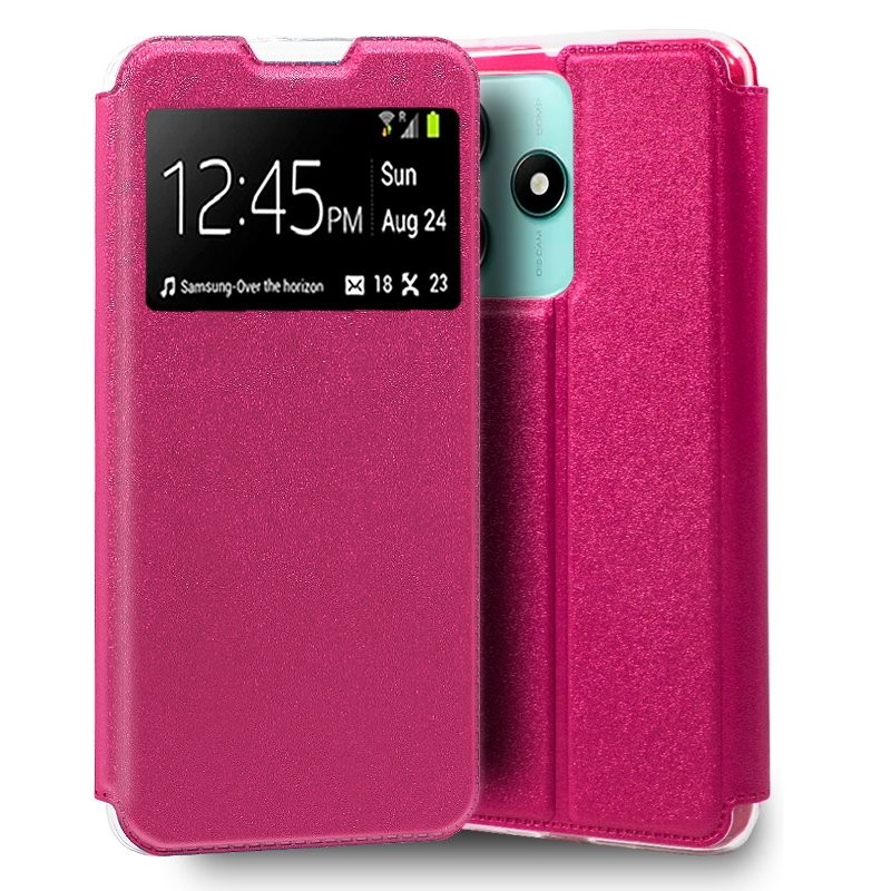 Funda COOL Flip Cover para Xiaomi Redmi Note 14 5G Liso Rosa