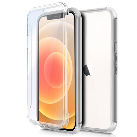 Funda COOL Silicona 3D para iPhone 12 mini (Transparente Frontal + Trasera)