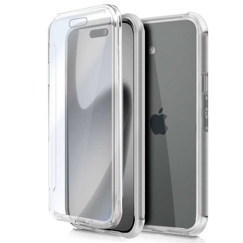 Funda COOL Silicona 3D para iPhone 17 (Transparente Frontal + Trasera)