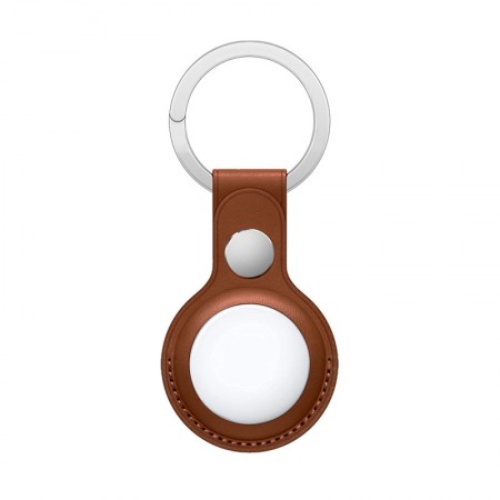 Llavero Protector COOL Compatible con AirTag Polipiel Marrón