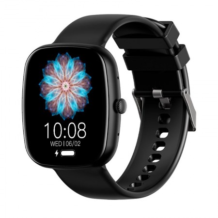 Smartwatch COOL Border Silicona Negro (Llamadas, Salud, Deporte)