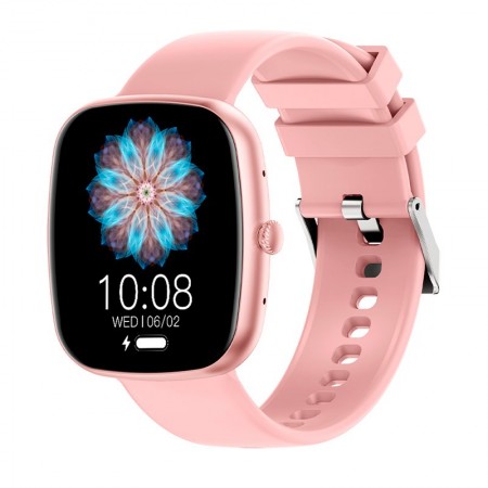 Smartwatch COOL Border Silicona Rosa (Llamadas, Salud, Deporte)
