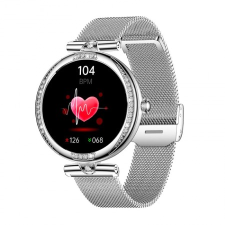 Smartwatch Pantalla Amoled COOL Mónaco + 2 Correas (Llamadas, Salud) Plateado