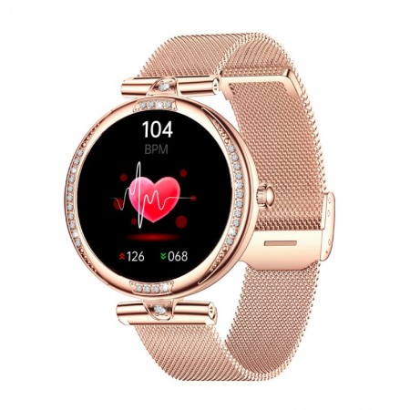 Smartwatch Pantalla Amoled COOL Mónaco + 2 Correas (Llamadas, Salud) Rose Gold