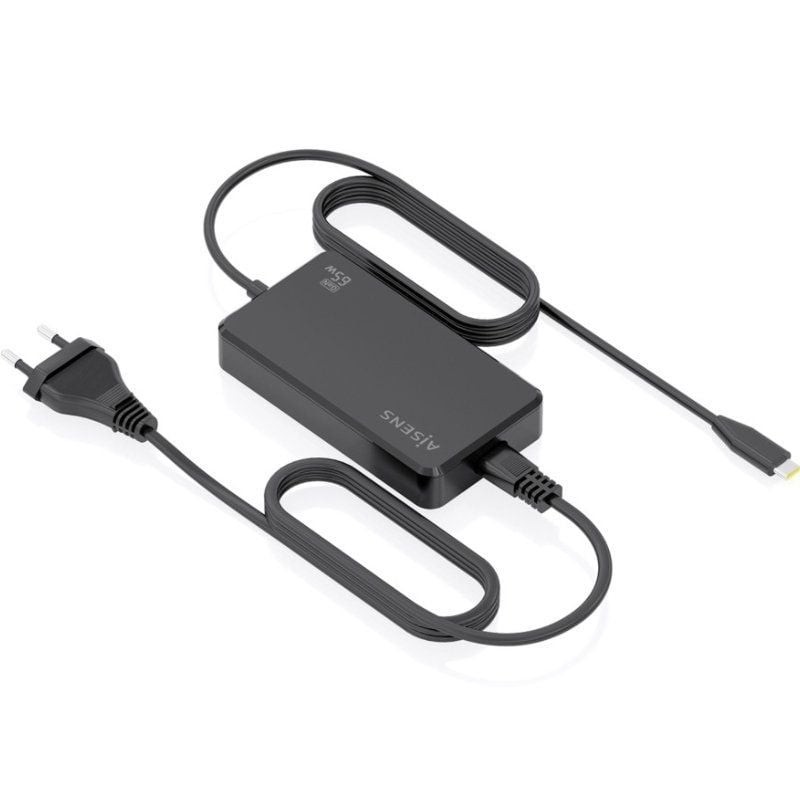 Cargador Sobremesa GaN Aisens ASCH-1PD65D068-BK/ 1xUSB Tipo-C/ 65W