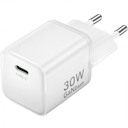 Cargador de Pared GaN Vention FCIW0-EU/ 1xUSB Tipo-C/ 30W
